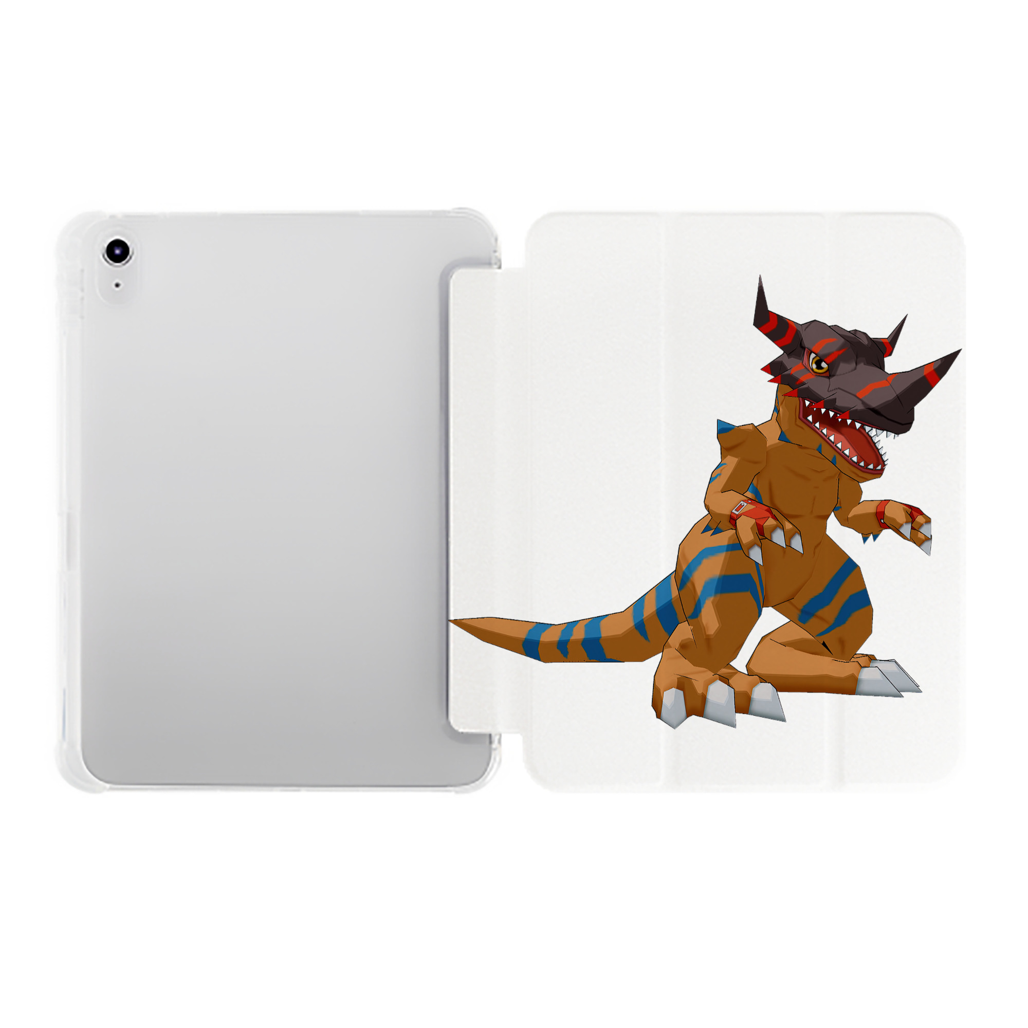 （画像用） Digimon デジタルモンスター/デジモン IPad ケース ペン収納付き 三つ折りスタンド PUレザー×シリコン 対応機種9.5/10.5/10.9インチ